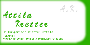 attila kretter business card